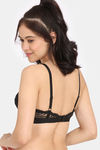 Rosaline City Hearts Double Layered Non Wired Medium Coverage Lace Bra - Tap Shoe — thumbnail 2